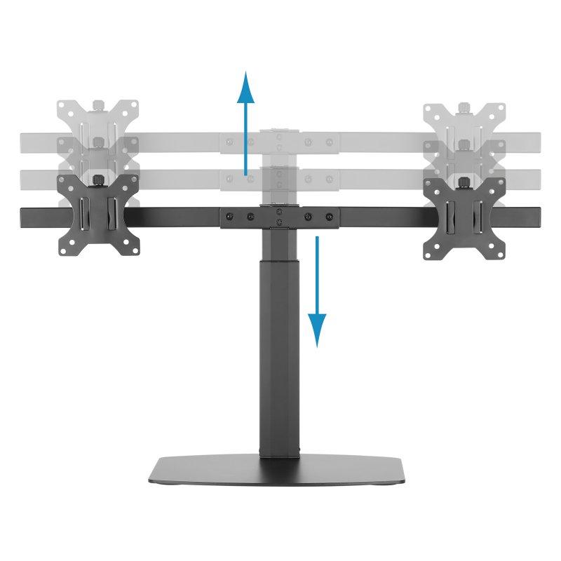 Tooq DB1727TN-B Soporte Monitor Mesa 2Brazos 17-27