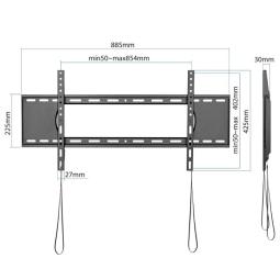 iggual SPTV86 Soporte TV pared Fijo 43"-90" 80kg