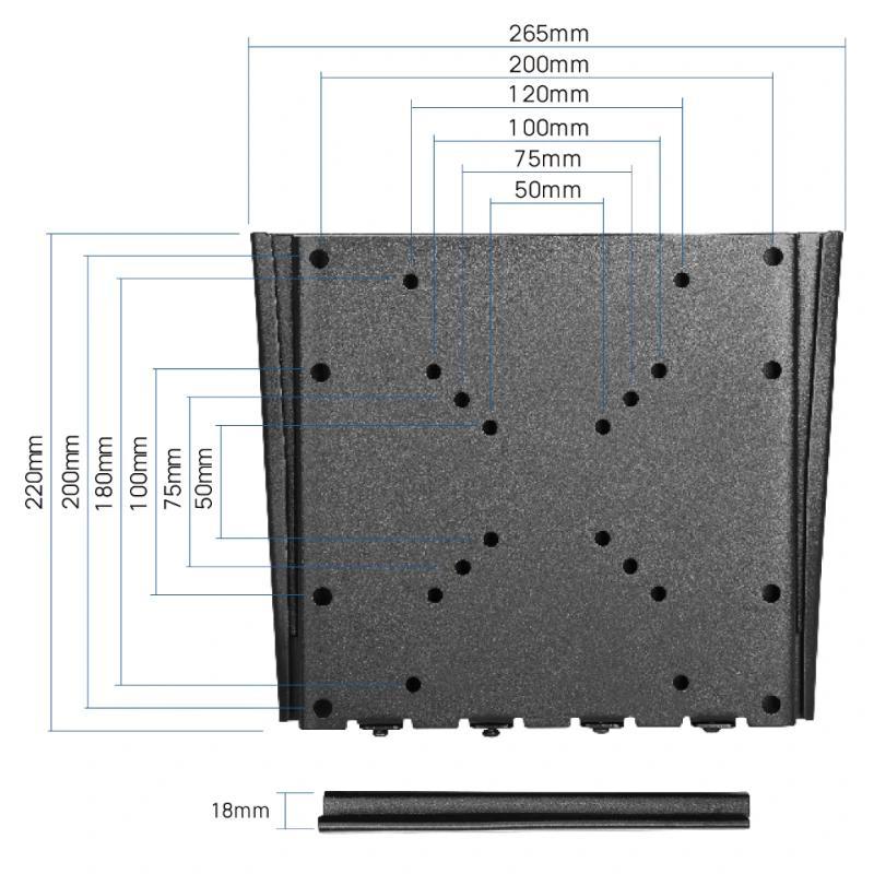 iggual SPTV01 Soporte TV pared Fijo 10"-42" 30 kg