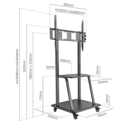 iggual GOLIAT Soporte TV con ruedas 37"-100" 150kg