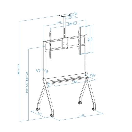 Tooq FS20208M-B Soporte suelo iSTAR 55"-100"