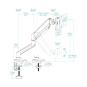 Tooq Soporte mesa DB1334TNR-B 1 brazo 13-34"