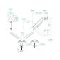 Tooq Soporte mesa DB1334TNR-W 2 brazo 13-34 Blanco