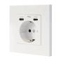 Nanocable Base Pared toma SCHUKO 2USB Max .2.4A
