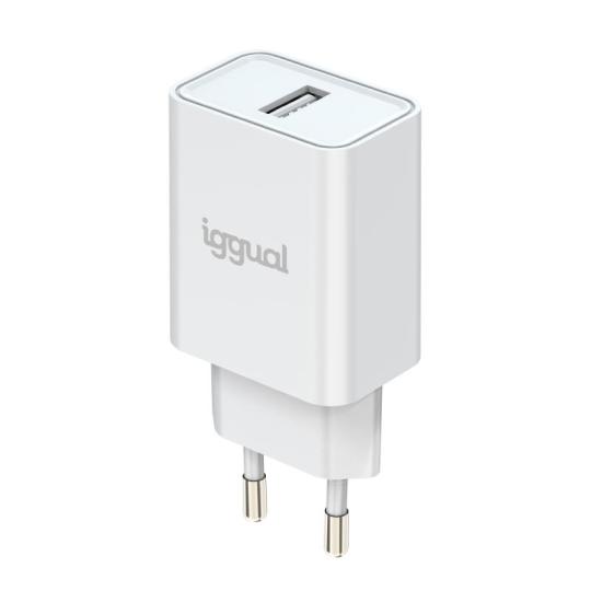 iggual Cargador de pared 1xUSB-A 5V/2.4A (12W)