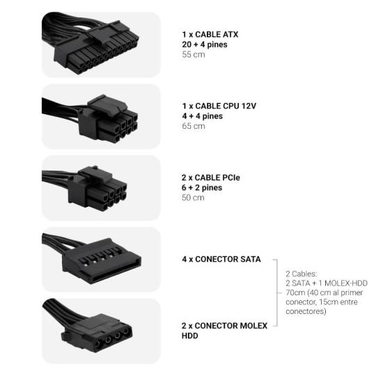 COOLBOX Fuente Alimentac. ATX POWERLINE III 550W