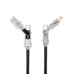 Nanocable Cable USB-C+USB-A/M LIGHTNING+USB-C/M 2M