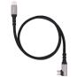 Nanocable Cable USB-C 3.2 GEN2 Acodado 100W 2 M