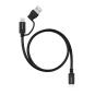 Nanocable Cable USB-C+USB-A/USB-C 3.2 GEN2 0.5M