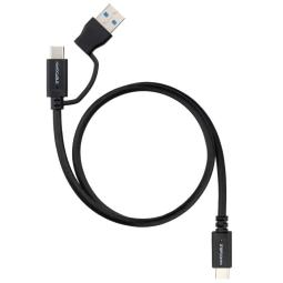 Nanocable Cable USB-C+USB-A/USB-C 3.2 GEN2 2 M