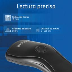 iggual Lector código barras 2D USB botón soporte