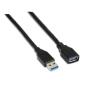 Aisens Cable USB 3.0 Tipo A/M-A/H negro 1.0m