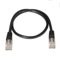 Aisens Latiguillo RJ45 CAT.6 UTP AWG24 negro 0.5m