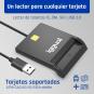 iggual Lector DNI SIP tarjetas ID USB 2.0 negro