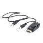 Gembird Adaptador HDMI a VGA y audio, negro