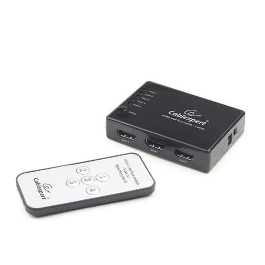 Gembird Switch con interface HDMI, 5 puertos
