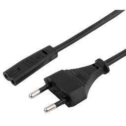 Gembird Cable Alimentación Euro 2pin C7 1.8M Negro