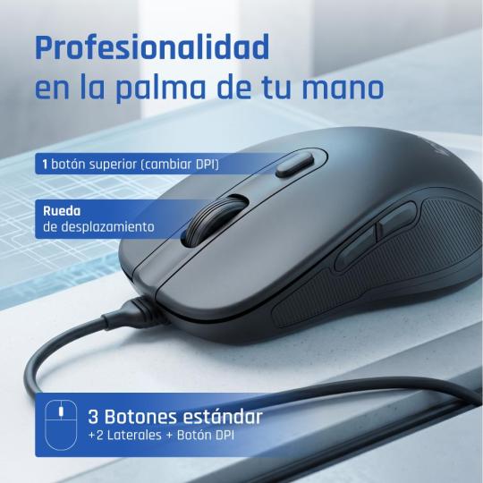 iggual Ratón USB OFFICE-ELITE-PRO-6D 3600DPI