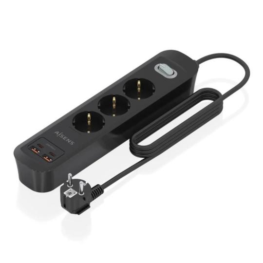 Aisens Regleta 3 tomas interruptor PD 2xUSBC 2xUSB