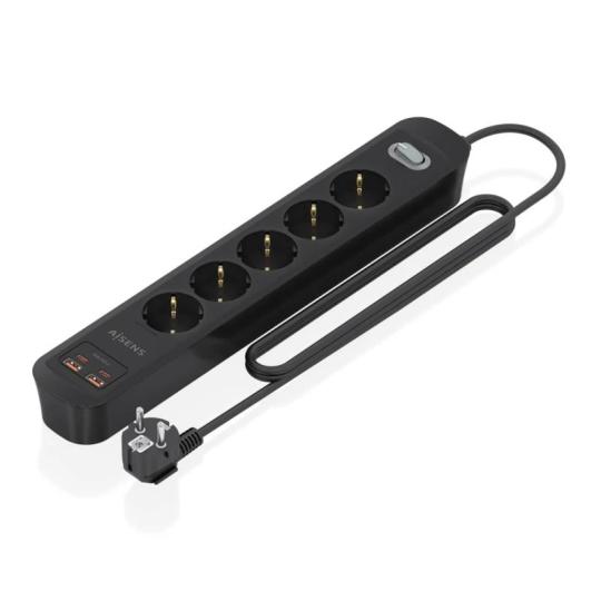 Aisens Regleta 5 tomas interruptor PD 2xUSBC 2xUSB