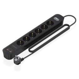 Aisens Regleta 6 tomas interruptor PD 2xUSBC 2xUSB