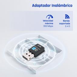 iggual Adaptador USB Wifi 300 Mbps mono 2.4GHz