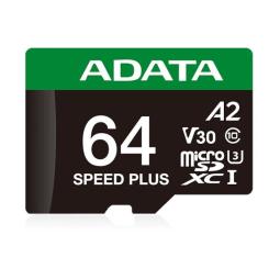 ADATA Speed Plus microSDXC UHS-I 64GB U3 V30 A2