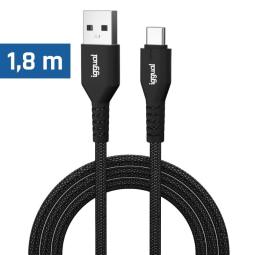 iggual Cable USB-A a tipo C 3A 180 cm trenzado