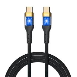 iggual Cable USB-C a tipo C 3A 100 cm trenzado LED
