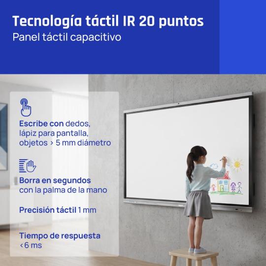 iggual Pantalla interactiva 4K ORCHID 86" Webcam