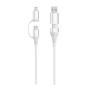 EWENT Cable Carga 4-1 60W 2m USB-C Lightning USB-A
