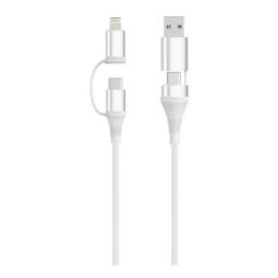 EWENT Cable 4-1 60W 1m USB-C Lightning USB-A Datos