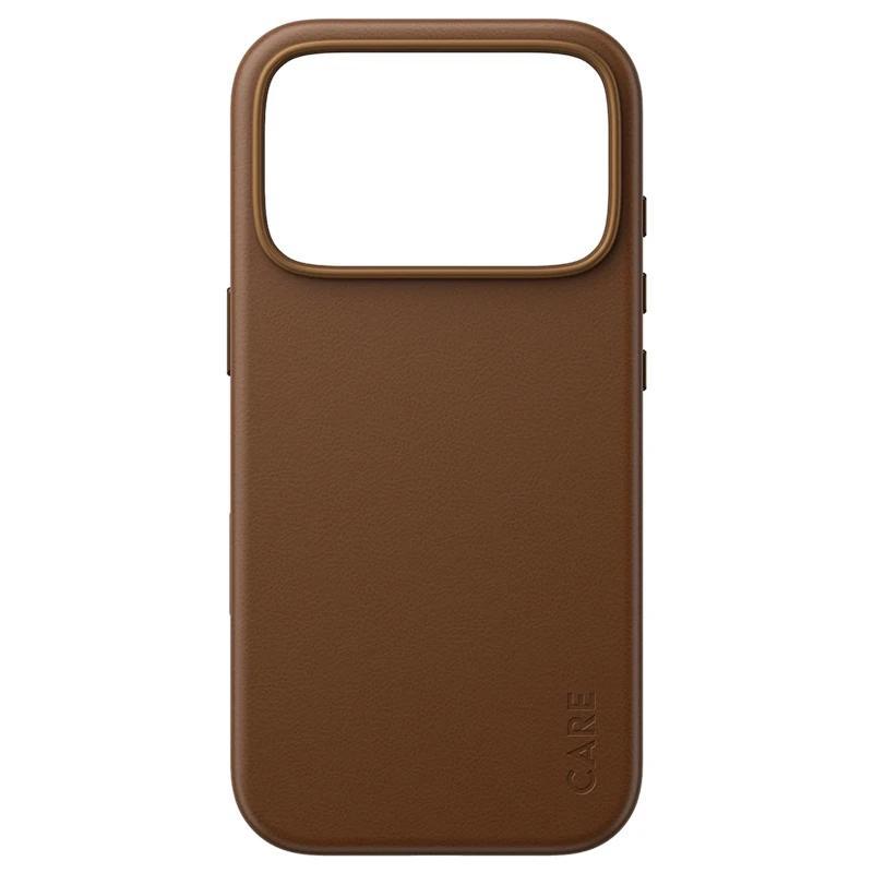 Care VeganLeatherCase Brown MagSafe iP 18Pro 17Pro