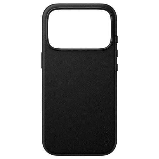 Care VeganLeatherCase Black MagSafe iP 18Pro 17Pro
