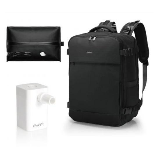 EWENT Mochila Viaje imperm. 24LCarga USB-A/C 16.1"