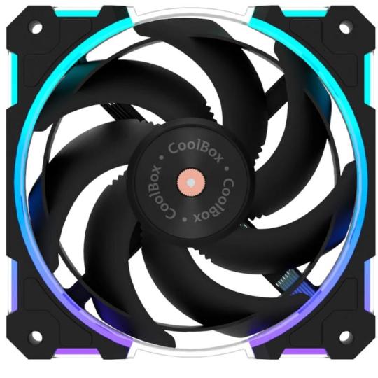 Coolbox Gaming Ventilador X12 PWM Aux 12Cm ARGB