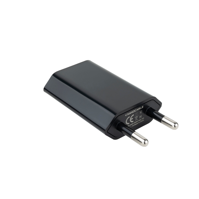 Nanocable Mini Cargador USB Ipod /Iphone 5V-1A Neg